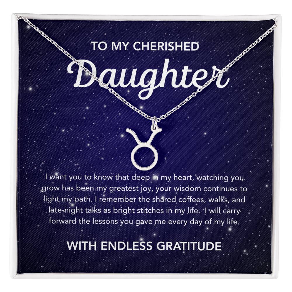 To my Daughter - Zodiac Symbol - Night Stars