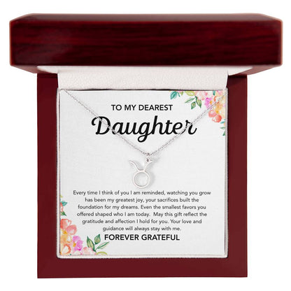 To my Daughter - Zodiac Symbol - Flowers