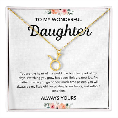 To my Daughter - Zodiac Symbol - Flowers