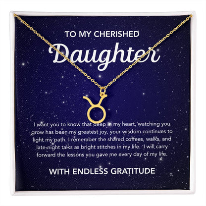 To my Daughter - Zodiac Symbol - Night Stars
