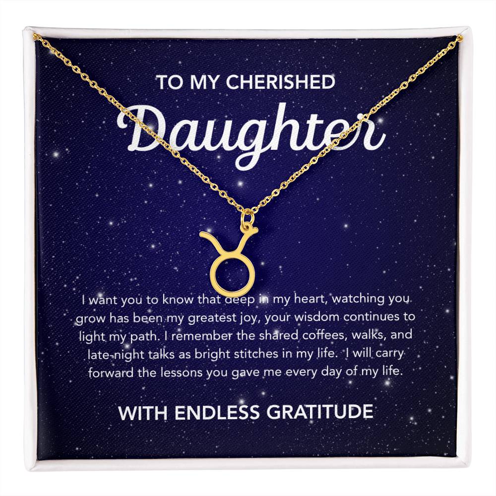 To my Daughter - Zodiac Symbol - Night Stars