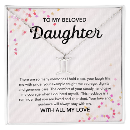 To my Daughter - Zodiac Symbol - Stars