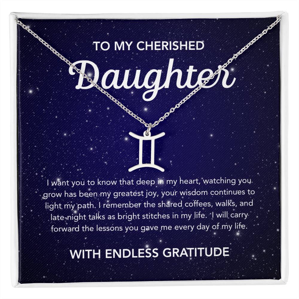 To my Daughter - Zodiac Symbol - Night Stars