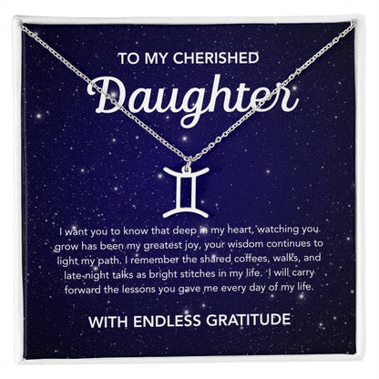 To my Daughter - Zodiac Symbol - Night Stars