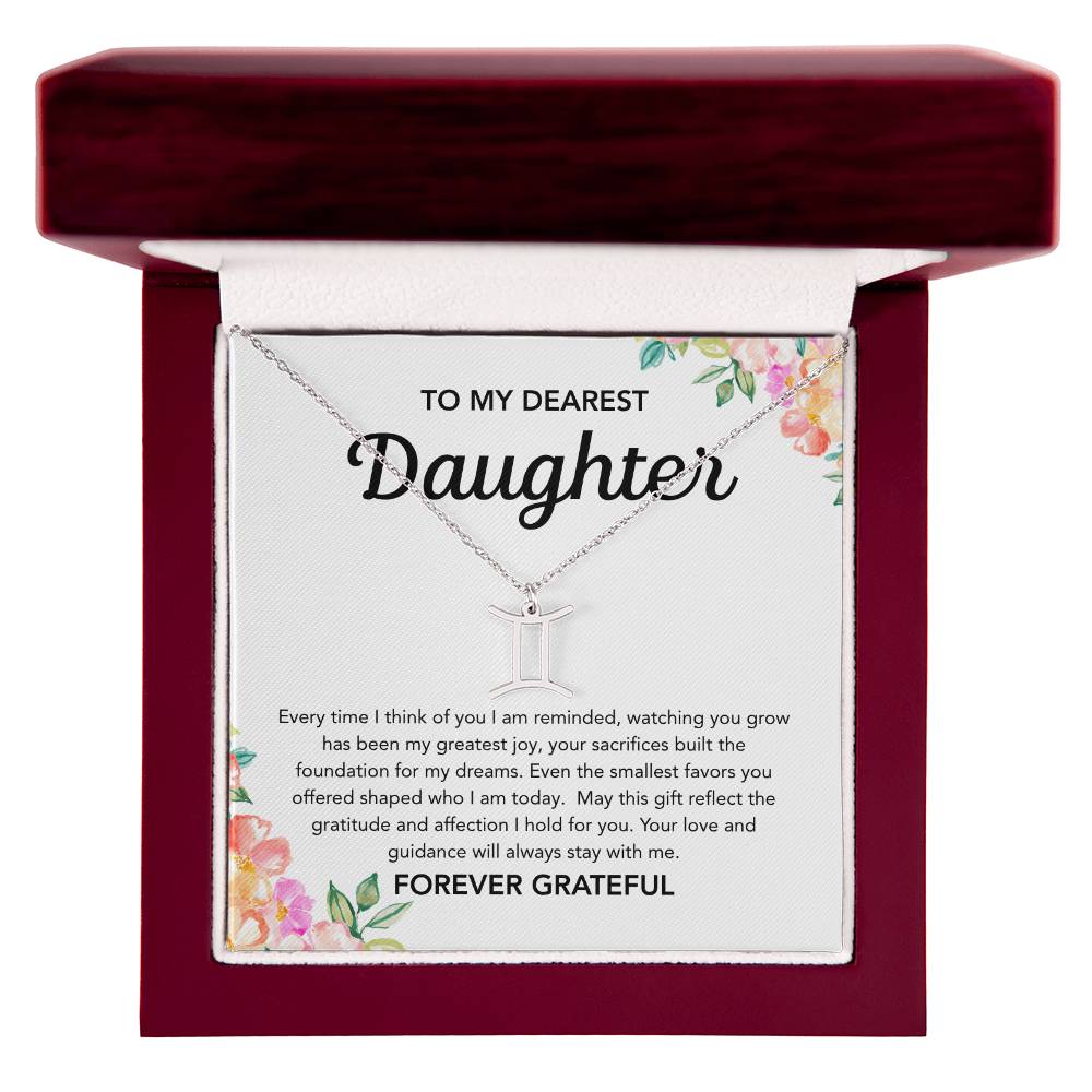 To my Daughter - Zodiac Symbol - Flowers