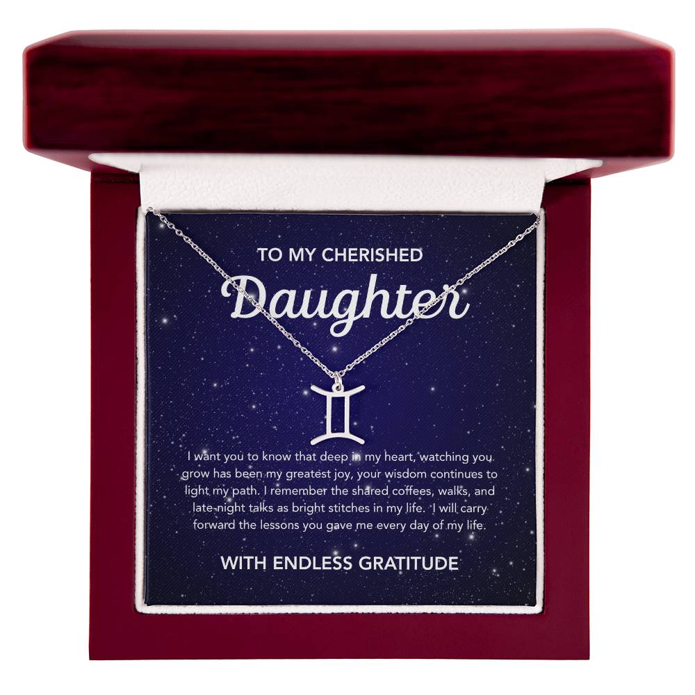 To my Daughter - Zodiac Symbol - Night Stars