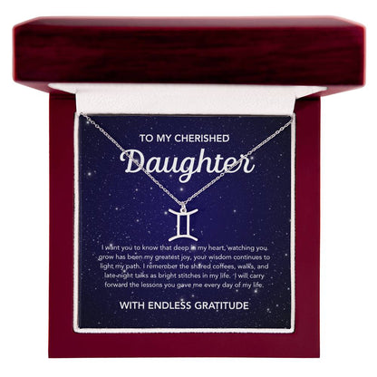 To my Daughter - Zodiac Symbol - Night Stars