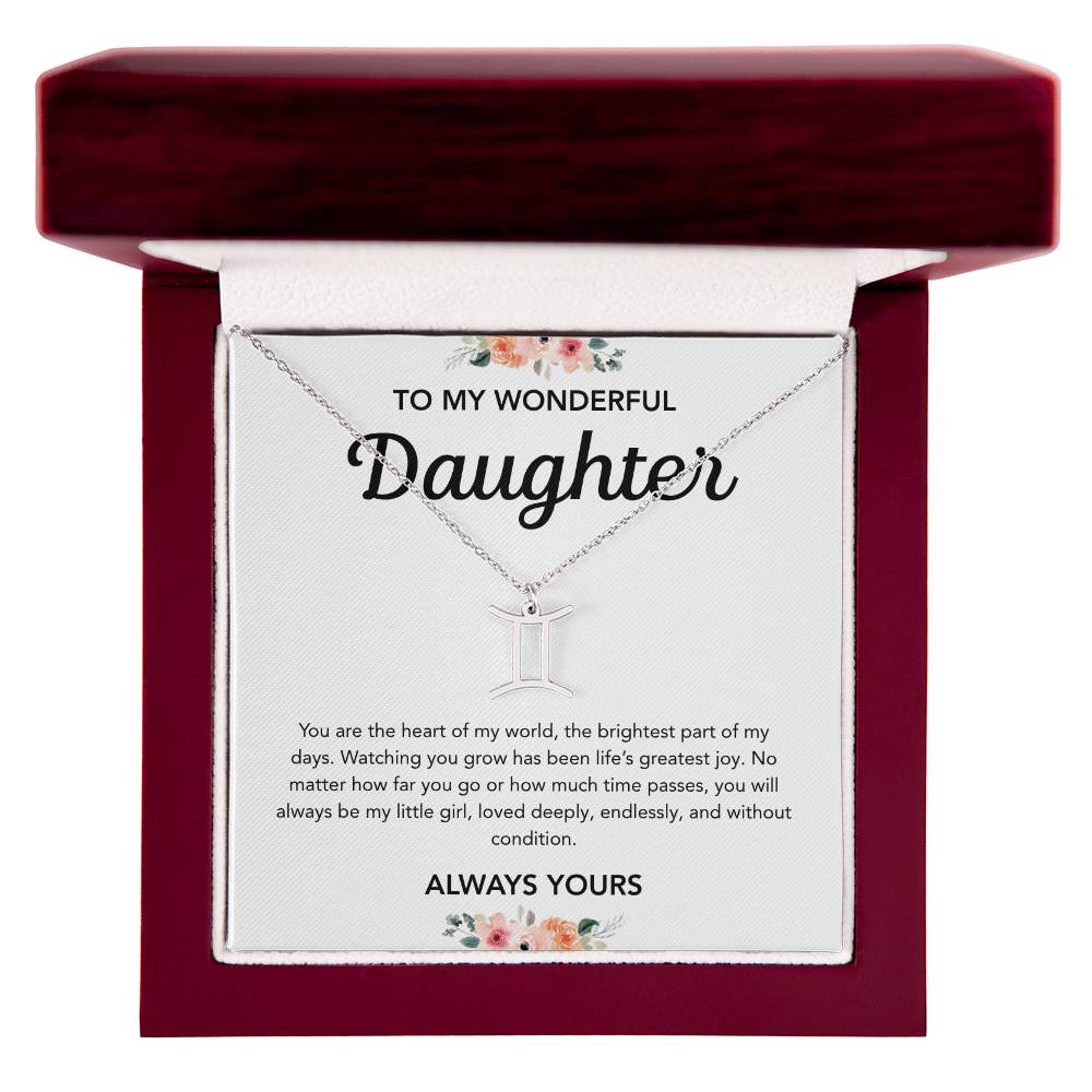 To my Daughter - Zodiac Symbol - Flowers
