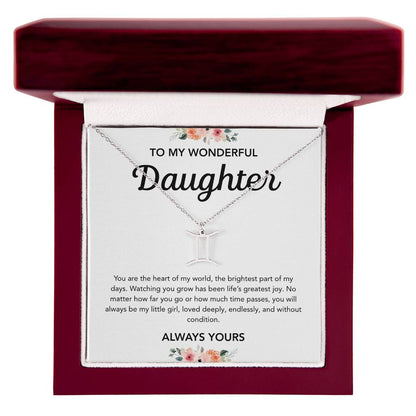 To my Daughter - Zodiac Symbol - Flowers
