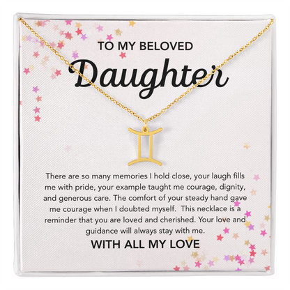 To my Daughter - Zodiac Symbol - Stars