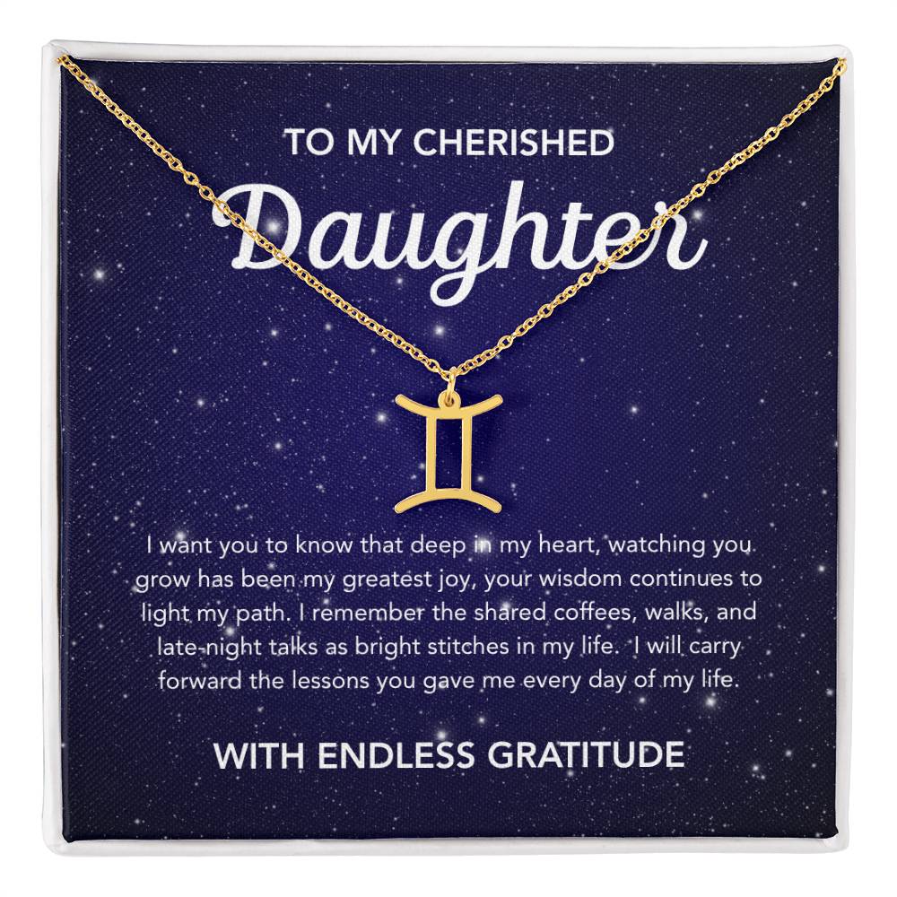 To my Daughter - Zodiac Symbol - Night Stars