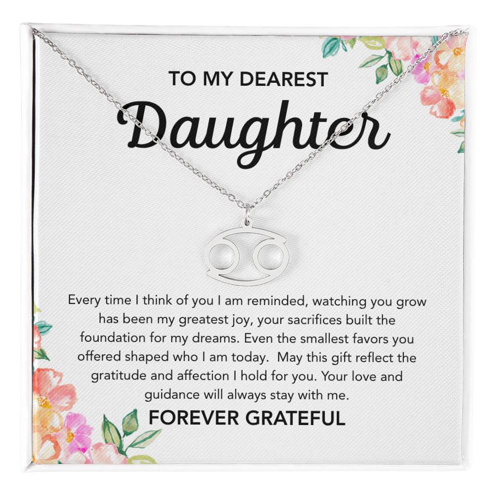 To my Daughter - Zodiac Symbol - Flowers