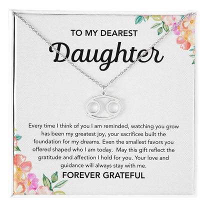 To my Daughter - Zodiac Symbol - Flowers