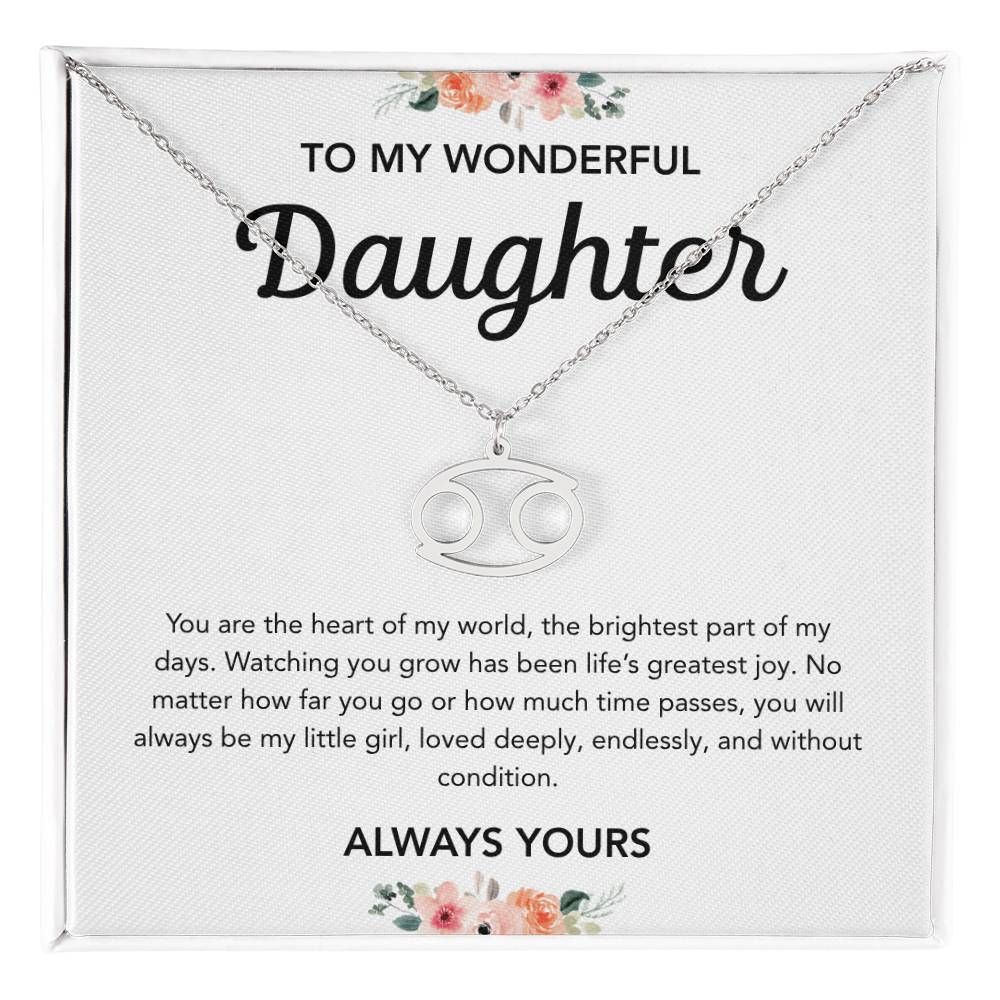 To my Daughter - Zodiac Symbol - Flowers