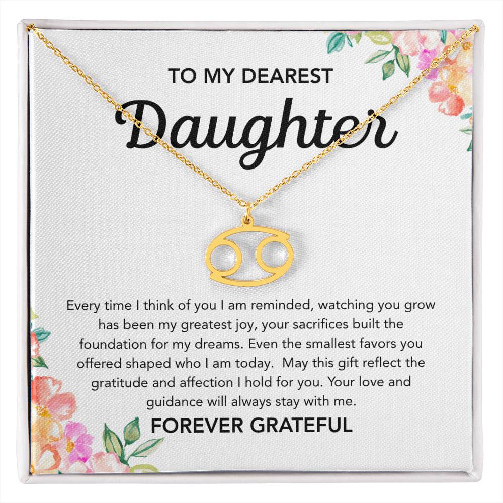 To my Daughter - Zodiac Symbol - Flowers