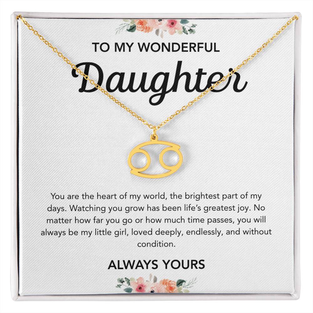 To my Daughter - Zodiac Symbol - Flowers