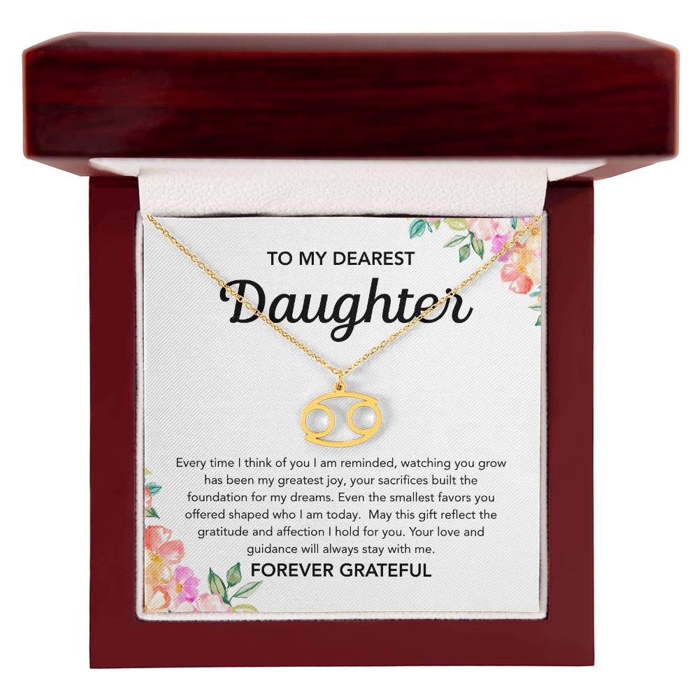 To my Daughter - Zodiac Symbol - Flowers