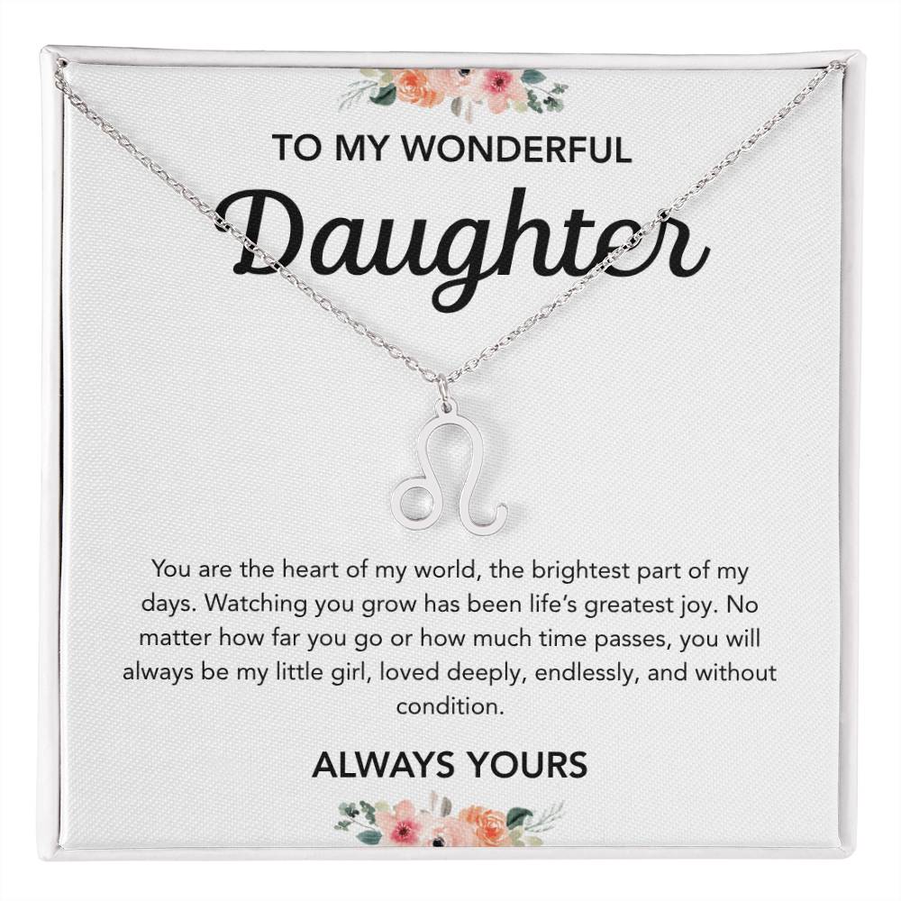 To my Daughter - Zodiac Symbol - Flowers