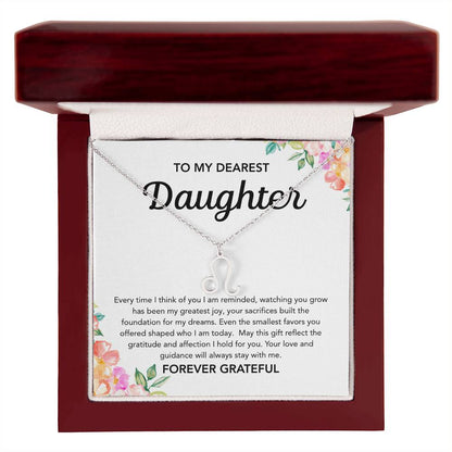 To my Daughter - Zodiac Symbol - Flowers