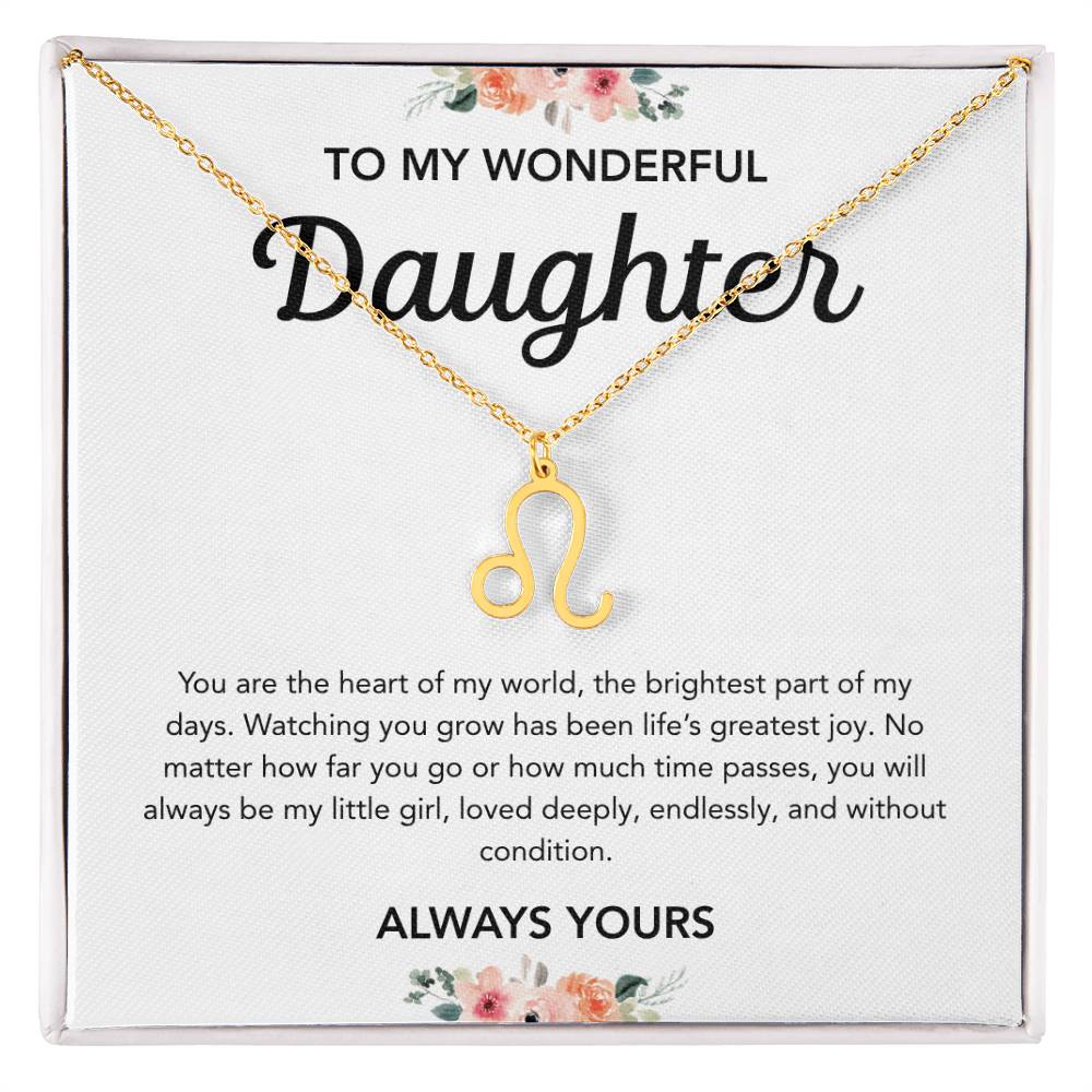 To my Daughter - Zodiac Symbol - Flowers