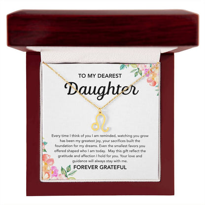 To my Daughter - Zodiac Symbol - Flowers