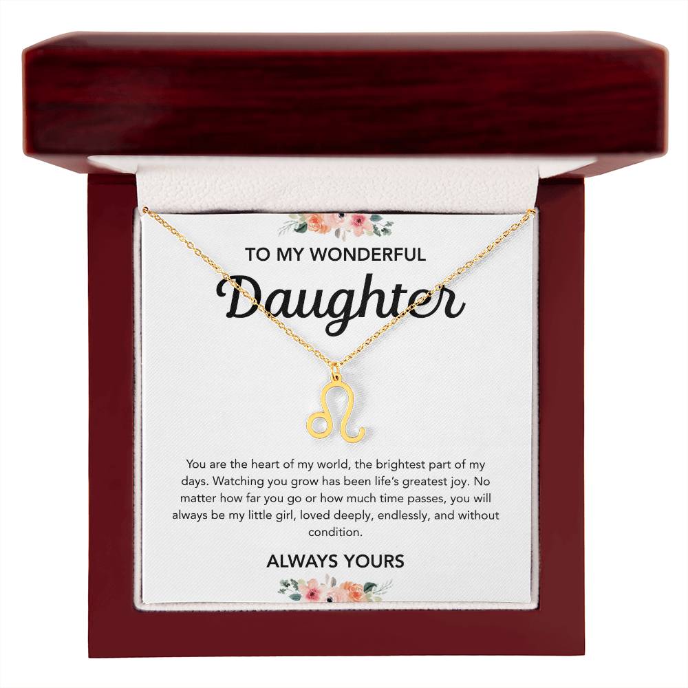 To my Daughter - Zodiac Symbol - Flowers