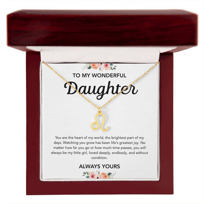 To my Daughter - Zodiac Symbol - Flowers