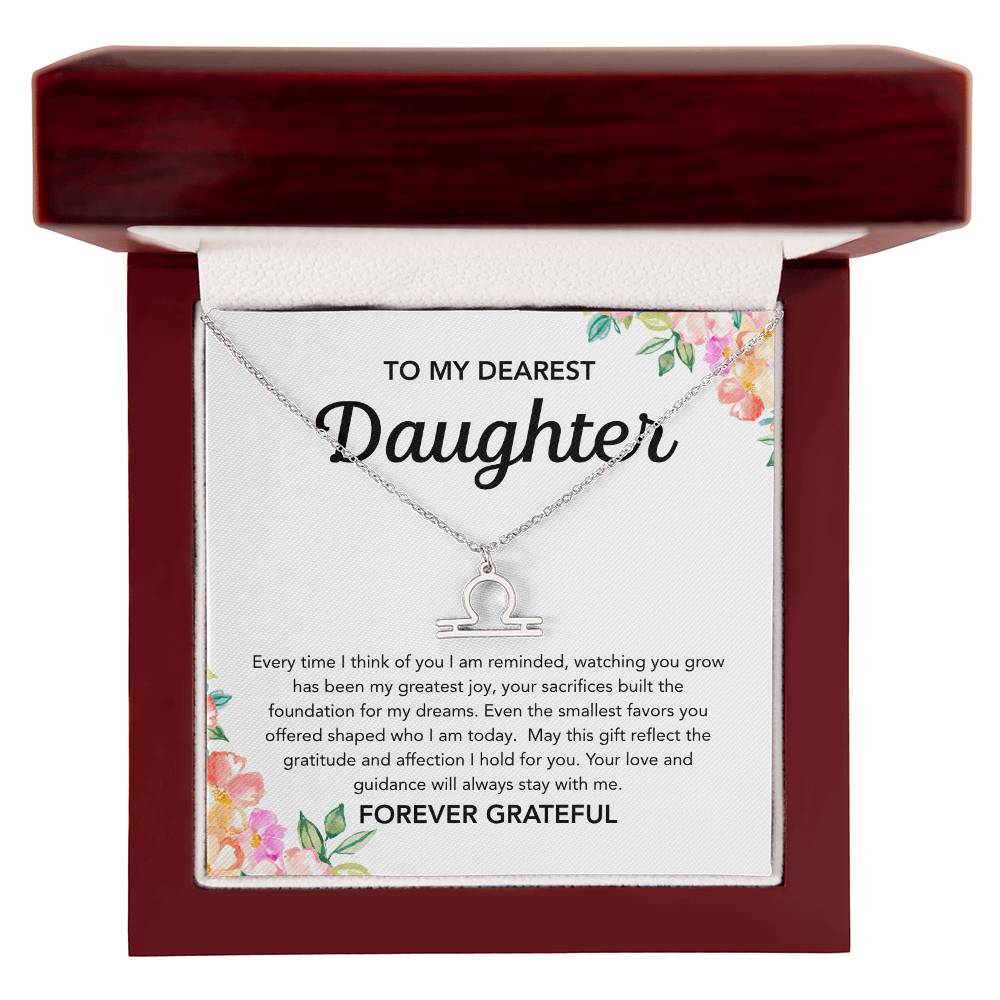 To my Daughter - Zodiac Symbol - Flowers