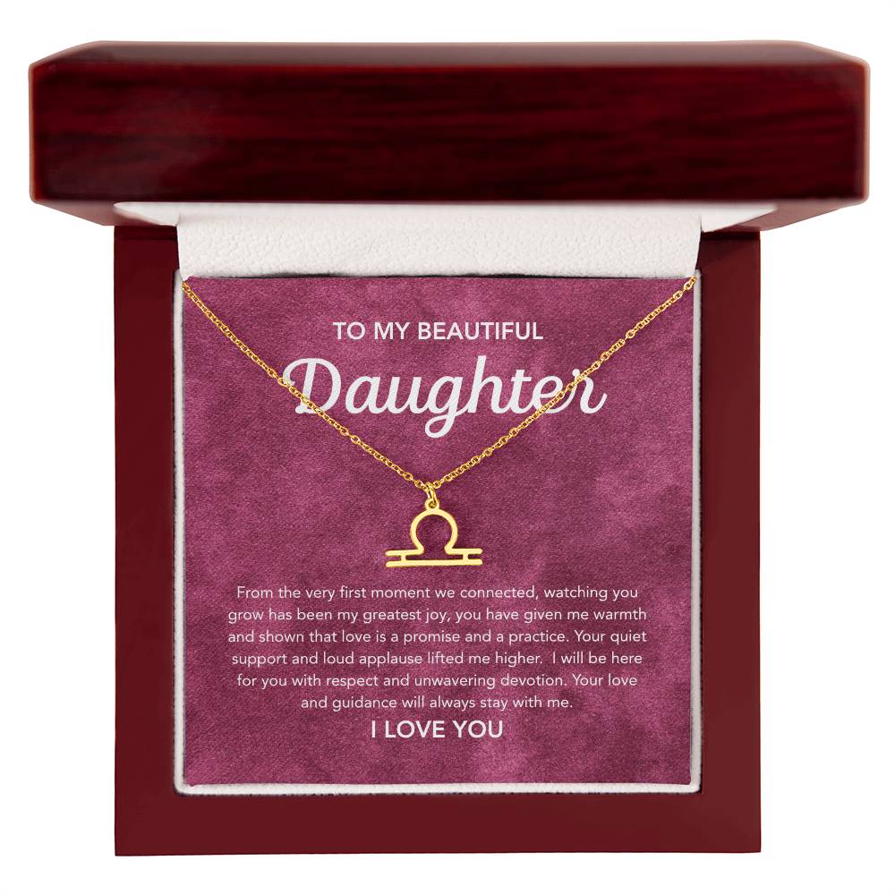 To my Daughter - Zodiac Symbol - Velvet Pattern