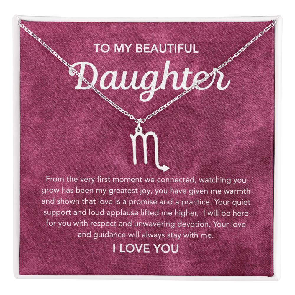 To my Daughter - Zodiac Symbol - Velvet Pattern