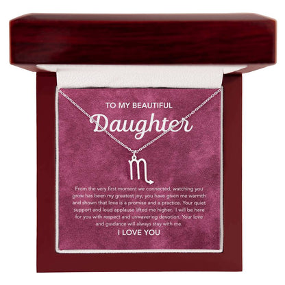 To my Daughter - Zodiac Symbol - Velvet Pattern