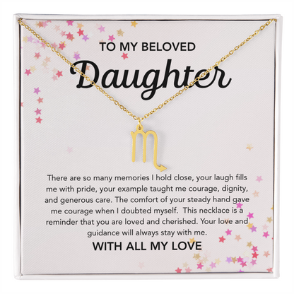 To my Daughter - Zodiac Symbol - Stars