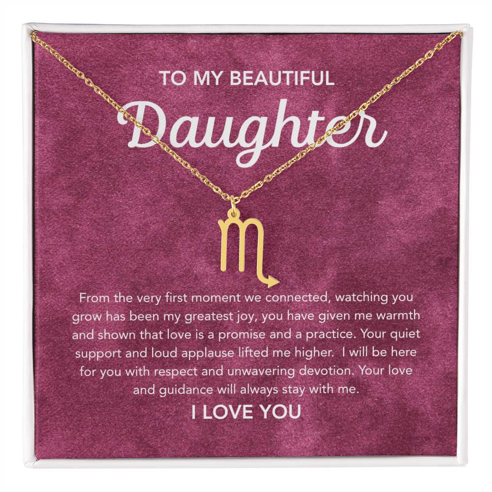 To my Daughter - Zodiac Symbol - Velvet Pattern