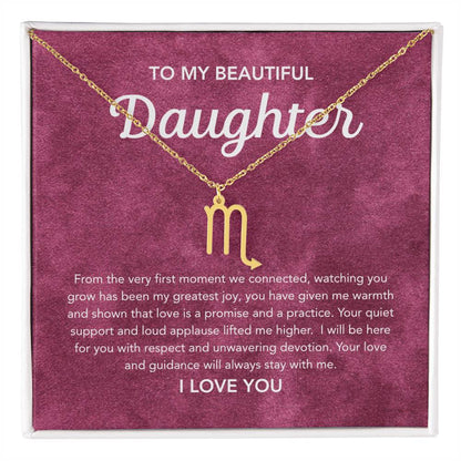To my Daughter - Zodiac Symbol - Velvet Pattern