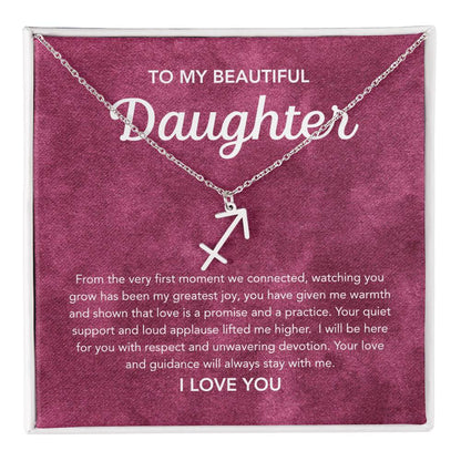 To my Daughter - Zodiac Symbol - Velvet Pattern