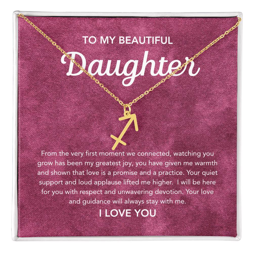 To my Daughter - Zodiac Symbol - Velvet Pattern