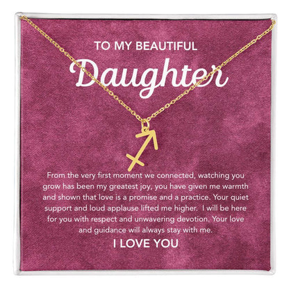 To my Daughter - Zodiac Symbol - Velvet Pattern