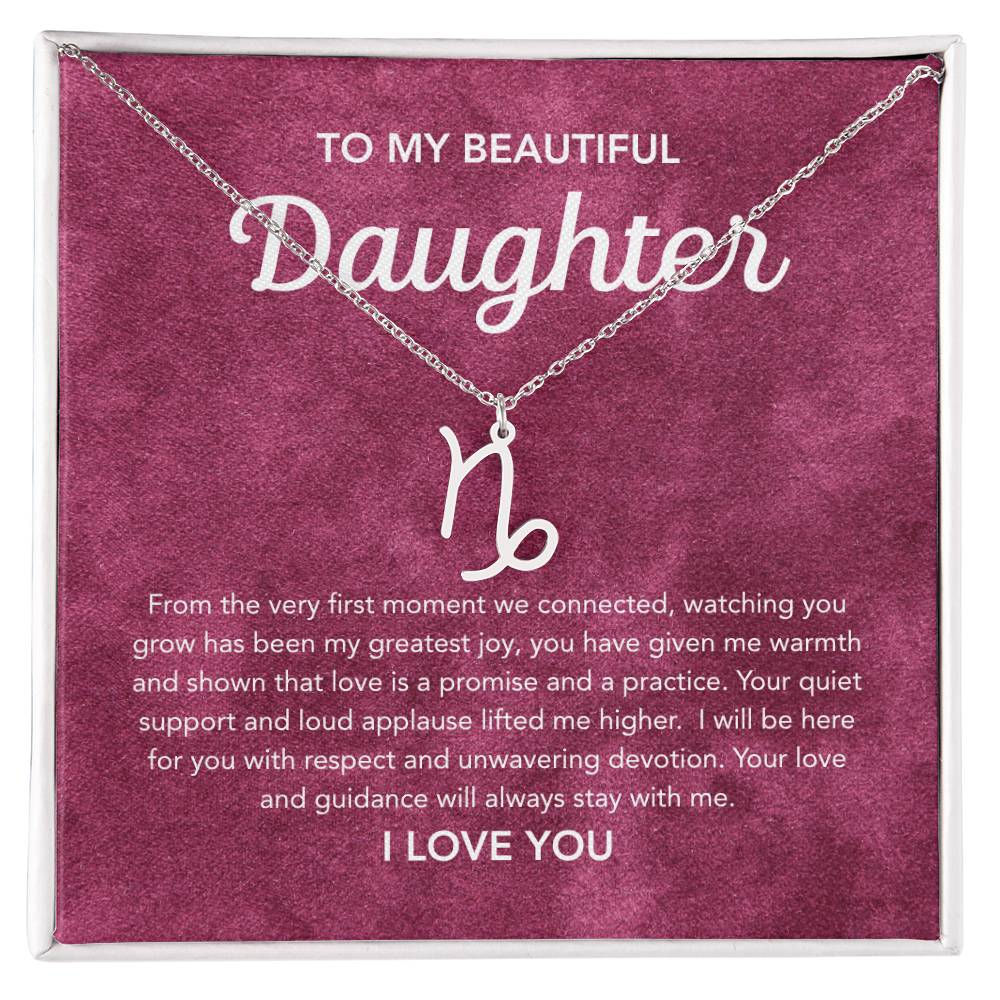 To my Daughter - Zodiac Symbol - Velvet Pattern