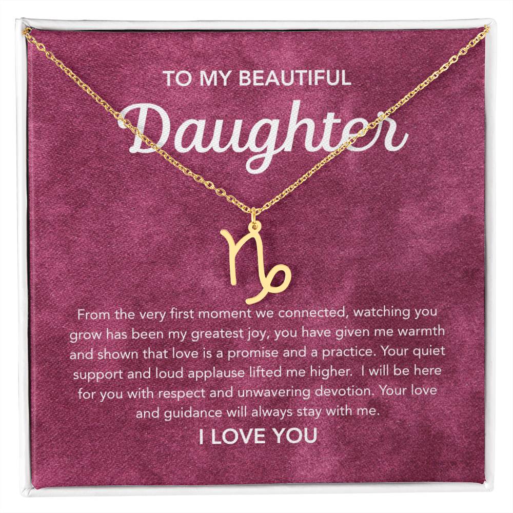 To my Daughter - Zodiac Symbol - Velvet Pattern