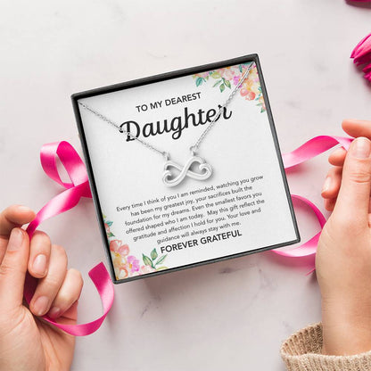 To my Daughter - Endless Love Necklace - Flowers