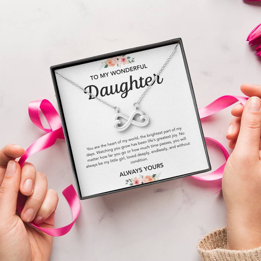To my Daughter - Endless Love Necklace - Flowers