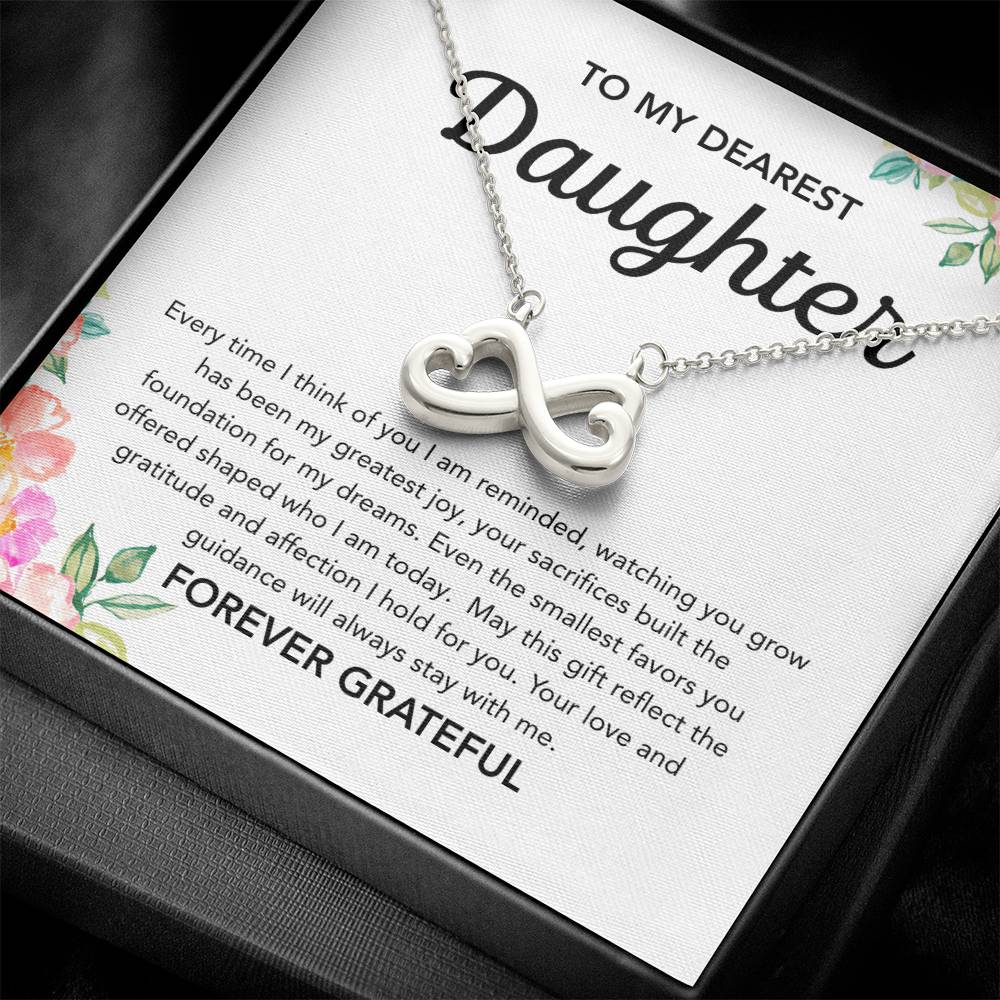 To my Daughter - Endless Love Necklace - Flowers