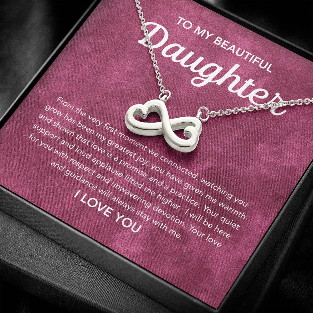 To my Daughter - Endless Love Necklace - Velvet Pattern