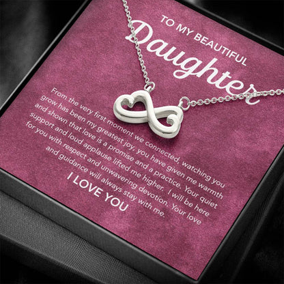 To my Daughter - Endless Love Necklace - Velvet Pattern