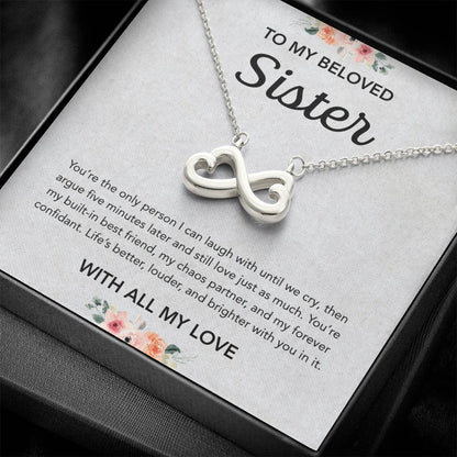 To my Sister - Endless Love Necklace - Flowers