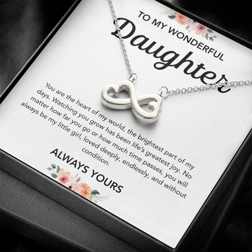To my Daughter - Endless Love Necklace - Flowers