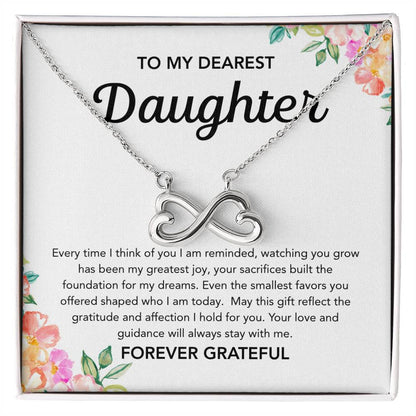 To my Daughter - Endless Love Necklace - Flowers