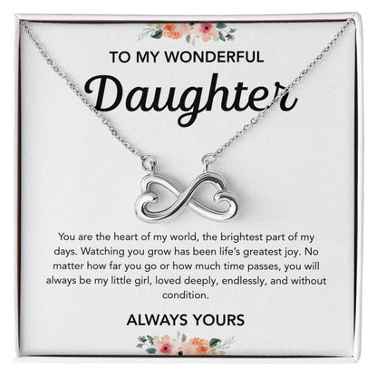 To my Daughter - Endless Love Necklace - Flowers