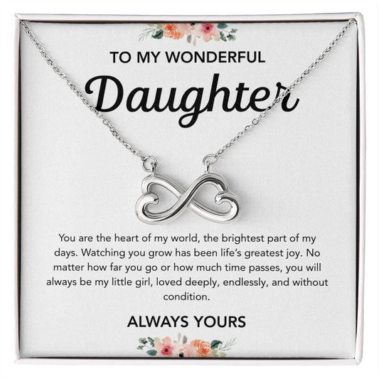 To my Daughter - Endless Love Necklace - Flowers