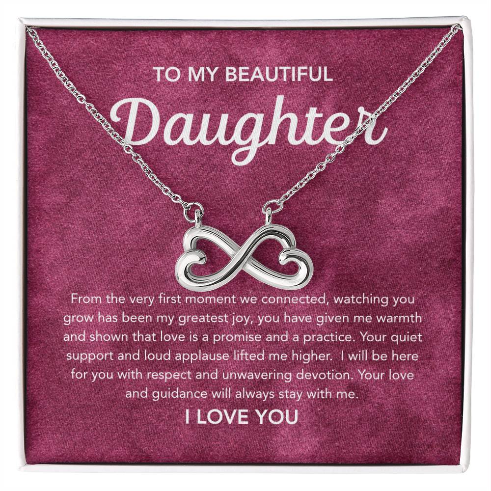To my Daughter - Endless Love Necklace - Velvet Pattern